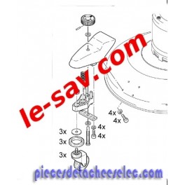 Kit roue pour lustreuse nilfisk