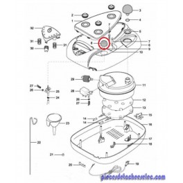 Bouton reglage vapeur pour centrale vapeur Astoria