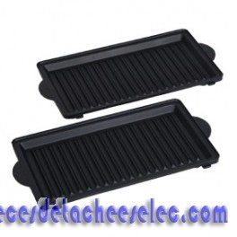 Plaques Grill x2 pour Gaufrier Snack Time de Moulinex Plaques Grill x2 pour Gaufrier Snack Time de Moulinex