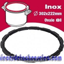 Joint Ovale de Diamètre 302 X 222mm pour Autocuiseur / Cocotte Clipsovale 8 L Inox Seb