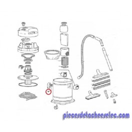 Vis de Fixation de Support Crochet de Fermeture pour Aspirateur GM22INOX Lavor