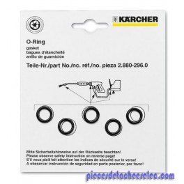 Kit de 5 joints d'Etanchéité pour Nettoyeur Haute Pression Kärcher Kit de 5 joints d'Etanchéité pour Nettoyeur Haute Pression Kärcher