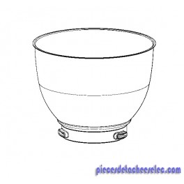 Bol à Pétrir en Plastique Blanc pour Robot Masterchef Compact Moulinex Bol à Pétrir en Plastique Blanc pour Robot Masterchef Compact Moulinex