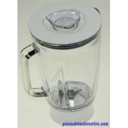 Blender Mixer Blanc en Verre 1,5L pour Robots Multifonctions KENWOOD