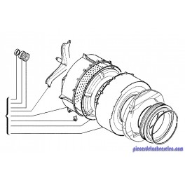 Kit Cuve + Tambour + Accessoires pour Lave Linge FWG3125 Faure 