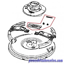 Guide + Ressort + 2 Vis pour Cocotte Clipso Seb Guide + Ressort + 2 Vis pour Cocotte Clipso Seb