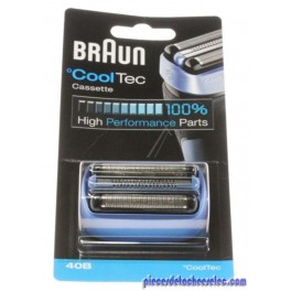 Cassette de Rasage 40B pour Rasoir Cooltec CT4S Braun