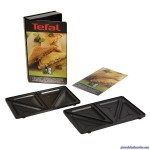 Coffret de Plaque pour Croque Triangulaire avec Livre de Recettes pour Croque-Monsieur Tefal