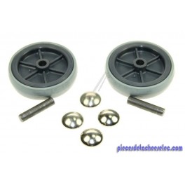 Roues Arrière + Axe + Clips de Chariot pour Aspirateur GA80 / GM80 / GS80 Nilfisk Roues Arrière + Axe + Clips de Chariot pour Aspirateur GA80 / GM80 / GS80 Nilfisk