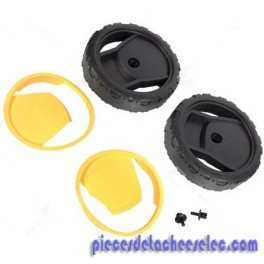 Roues + Clips + Enjoliveurs X 2 pour Nettoyeur Haute Pression Karcher Roues + Clips + Enjoliveurs X 2 pour Nettoyeur Haute Pression Karcher