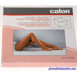 Lot de 5 Filtres pour Appareil d'Epilation à la Cire Chaude Epilacire Calor