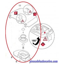 Filtre de Capot de Turbine 1200W Version 1 pour Aspirateur Eau et Poussière Karcher