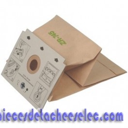 Pochette de 6 Sacs Filtre Papier pour Aspirateur Traineau Dymbo / Confort / Integral / Plus Rowenta