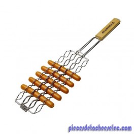 Grille Saucisses avec Manche en Bois pour Barbecue Campingaz