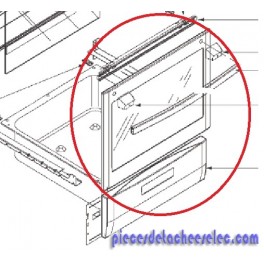 Façade de Porte Blanche pour Cuisinière SCI1064W3 Sauter Façade de Porte Blanche pour Cuisinière SCI1064W3 Sauter