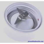 Embase Bol Mixeur Blanche + Couteau Blanc pour Robot Multifonction KENWOOD