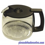 Bol / Verseuse 15 Tasses en Verre avec Couvercle Anti-Goutte Noir pour Cafetière Cafépresso Crématic Krups