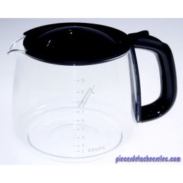 Bol / Verseuse 15 tasses en Verre avec Couvercle Anti-Goutte pour Cafetière Pro Aroma Krups