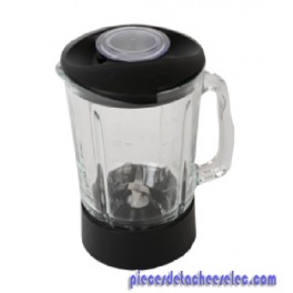 Bol Blender Noir en Verre Complet pour Blender Freshmix Krups Bol Blender Noir en Verre Complet pour Blender Freshmix Krups