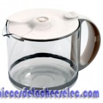 Bol / Verseuse 15 Tasses en Verre avec Couvercle Anti-Goutte Blanc pour Cafetière Heliora Moulinex 