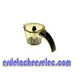 Verseuse 4 Tasses avec Poignée Noire pour Cafetière EMK 4 / EMK 42 DELONGHI Verseuse 4 Tasses avec Poignée Noire pour Cafetière EMK 4 / EMK 42 DELONGHI