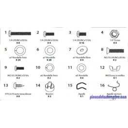 Kit de Quincaillerie pour Barbecue BQ800E Cuisinart Kit de Quincaillerie pour Barbecue BQ800E Cuisinart