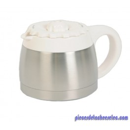 Pot Thermos Inox avec Bouchon Blanc pour Cafetière Express Seb