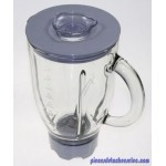 Bol Blender Complet Gris en Inox avec Collier Gris pour Blender KENWOOD