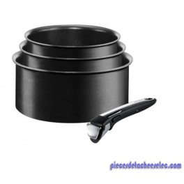 Set 3 Casseroles Diamètres 16/18/20 cm Ingénio Série Induction + 1 Poignée Tefal Set 3 Casseroles Diamètres 16/18/20 cm Ingénio Série Induction + 1 Poignée Tefal