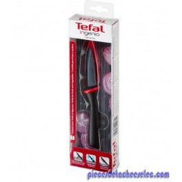 Couteau Ingenio D'office Céramic 8cm Noir et Rouge Téfal Couteau Ingenio D'office Céramic 8cm Noir et Rouge Téfal