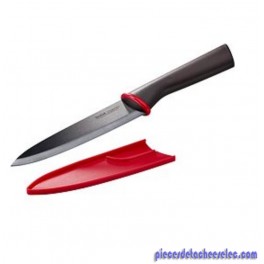 Couteau Ingenio D'office Céramic Big 16 cm Noir et Rouge Téfal