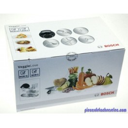 Kit Accessoires VeggieLove pour Robot Cuisine MUM86R1/05 Bosch Kit Accessoires VeggieLove pour Robot Cuisine MUM86R1/05 Bosch