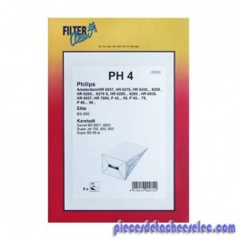 Sac Papier x6 pour Aspirateur HR6247 Philips Sac Papier x6 pour Aspirateur HR6247 Philips