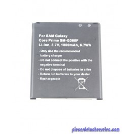 Batterie 1800 MAH pour Galaxy Core Prime Samsung Batterie 1800 MAH pour Galaxy Core Prime Samsung