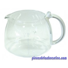 Verseuse en Verre 15 Tasses + Couvercle et Poignée Blanche pour Cafetière Milano / + Filtration Rowenta Verseuse en Verre 15 Tasses + Couvercle et Poignée Blanche pour Cafetière Milano / + Filtration Rowenta