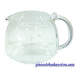 Verseuse en Verre 15 Tasses + Couvercle et Poignée Blanche pour Cafetière Milano / + Filtration Rowenta