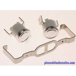 Kit Thermostat / 2 Klixons NC210 260 16MM avec Bride pour Sèche-Linge AWZ9993 Whirlpool Kit Thermostat / 2 Klixons NC210 260 16MM avec Bride pour Sèche-Linge AWZ9993 Whirlpool
