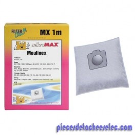 Sacs non Tissé x4 + Filtre pour Aspirateur Compact Moulinex Sacs non Tissé x4 + Filtre pour Aspirateur Compact Moulinex