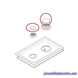 Kit Chapeau de Bruleur pour Plaque de Cuisson VG232234/01 Gaggenau Kit Chapeau de Bruleur pour Plaque de Cuisson VG232234/01 Gaggenau