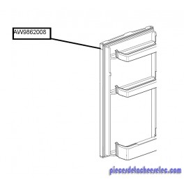 Porte avec Joint pour Réfrigérateur TSE1255M Beko Porte avec Joint pour Réfrigérateur TSE1255M Beko