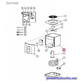 Evaporateur 14KW 1N/20T/C pour Pompes à Chaleur SumHeat Hayward