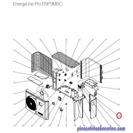 Panneau Droit pour Pompes à Chaleur EnergyLine Pro ENP3MSC Hayward