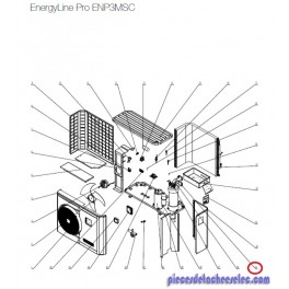 Condenseur Titane PVC pour Pompes à Chaleur EnergyLine Pro ENP3MSC Hayward Condenseur Titane PVC pour Pompes à Chaleur EnergyLine Pro ENP3MSC Hayward
