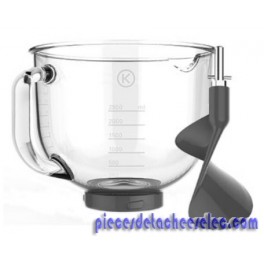 Bol en Verre + Mélangeur Delicat AX511 pour Robot KENWOOD