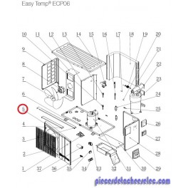 Panneau Avant pour Pompes à Chaleur Easy Temp ECP06 Hayward Panneau Avant pour Pompes à Chaleur Easy Temp ECP06 Hayward