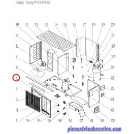 Panneau Avant pour Pompes à Chaleur Easy Temp ECP06 Hayward