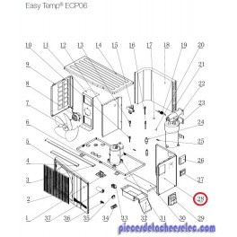 Panneau Droit pour Pompes à Chaleur Easy Temp ECP06 Hayward Panneau Droit pour Pompes à Chaleur Easy Temp ECP06 Hayward