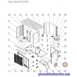 Panneau Droit pour Pompes à Chaleur Easy Temp ECP06 Hayward