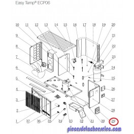 Trappe D'accès électrique pour Pompes à Chaleur Easy Temp ECP06 Hayward