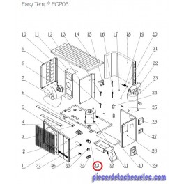 Transformateur 230V-12V~ pour Pompes à Chaleur Easy Temp ECP06 Hayward